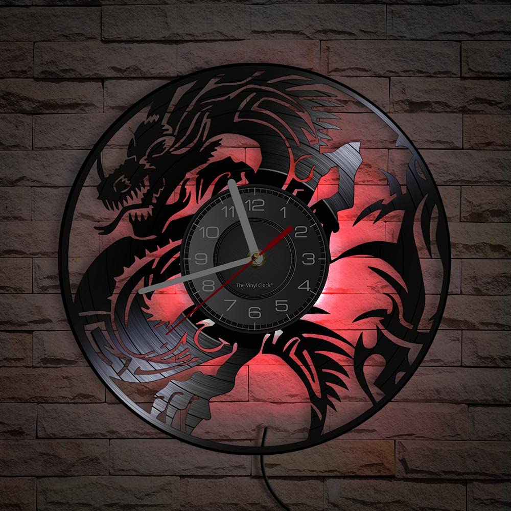 Amazon.com: Timethink 12 Inch Dragon LED Wall Clock with 7 Colors